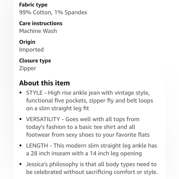 NWT Women’s Jessica Simpson Super Fun Spotlight High Rise Slim Straight Jeans - Picture 9 of 9